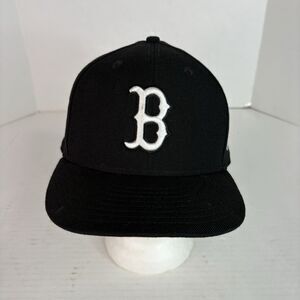 Vintage Boston Red Socks Fitted Hat 7 1/2, Black, New Era, Wool, MLB